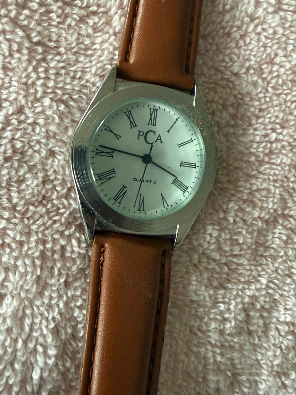 PCA MINIMALIST ROMAN NUMERAL WATCH BROWN STRAP
